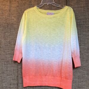 Laurie Felt ombré linen blend sweater
